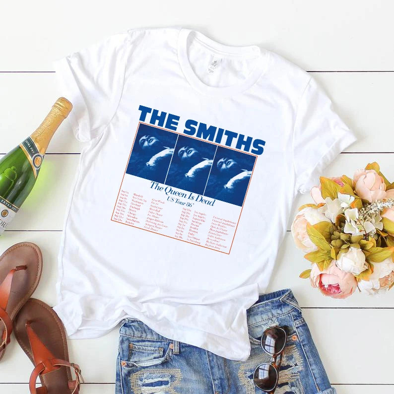 Футболка The Smiths queen Is Dead, Винтажная Футболка США Тур 86, женская футболка рок-группы, 80 s, одежда в стиле гранж