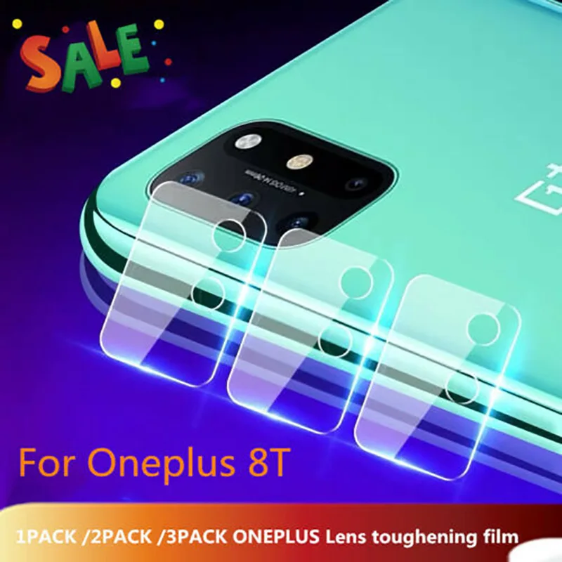 

UGI 1-3PCS Full Cover Camera Lens Glass For OnePlus 8T Protective Glass Clear Tempered Glass Protection Film Back Camera Glass