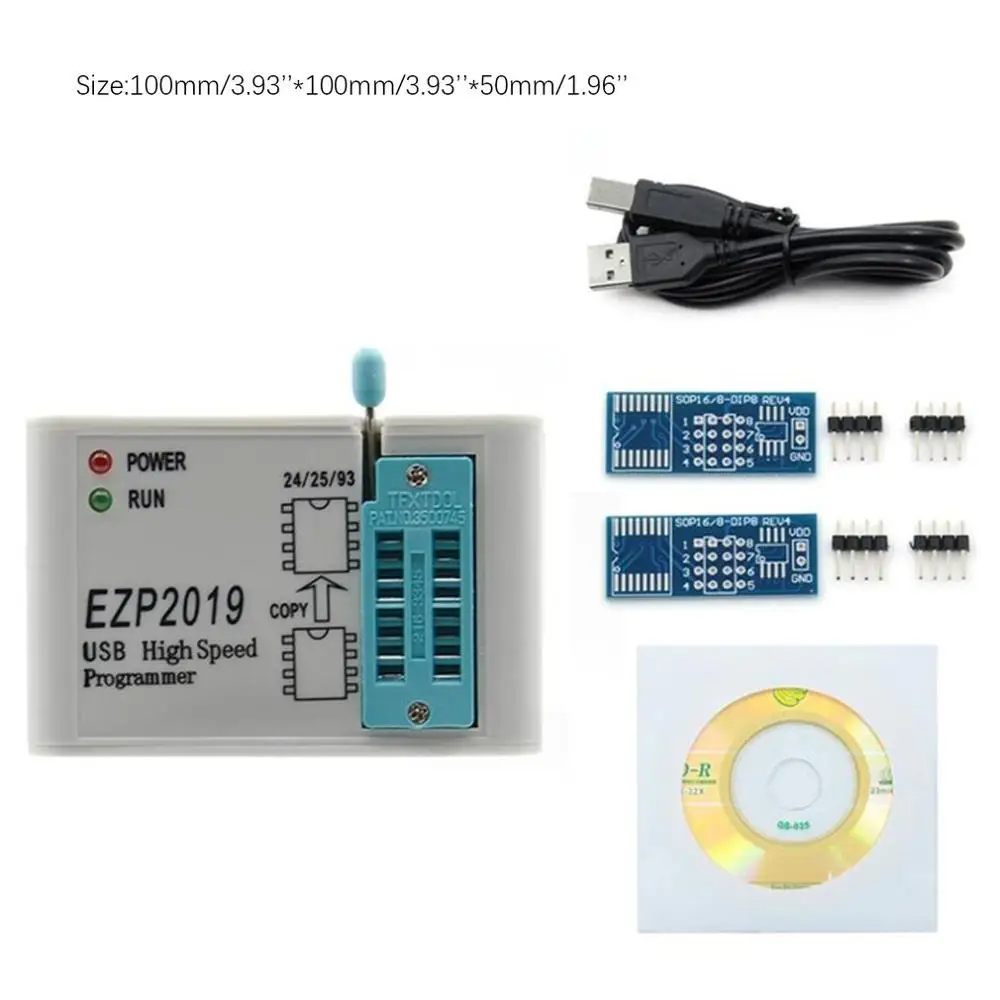 Прочный EZP2019 высокоскоростной USB SPI программатор поддержка 24 25 93 флэш-память EEPROM bios белый