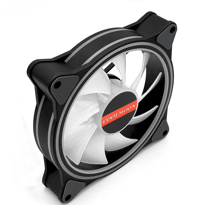 1pc Coolmoon RGB CPU Cooling PC Fans 120mm Adjustable Multilayer Backlit 12V 6pin Fan Cooler for | Компьютеры и офис