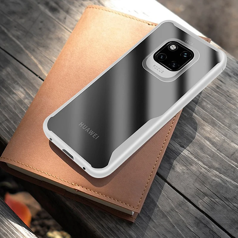 Luxury Shockproof Bumper For HUAWEI mate 20pro cases transparent Business for mate20 p30pro Clear protection Back Cover |