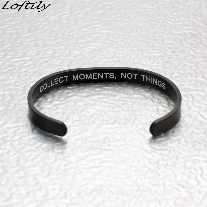 Собирайте МО мужчин ts не вещи браслет с буквами Регулируемая манжета Открытый из