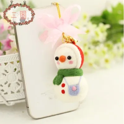 Счастливого Рождества телефон кулон набор для рукоделия x mas шерсть войлок иглы