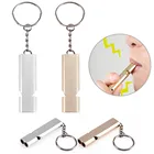 Портативный мини-свисток 150 дБ с двойной трубкой, с высоким децибел, для отдыха на открытом воздухе, кемпинга, пешего туризма, выживания, мульти-инструменты, аварийный свисток, брелок