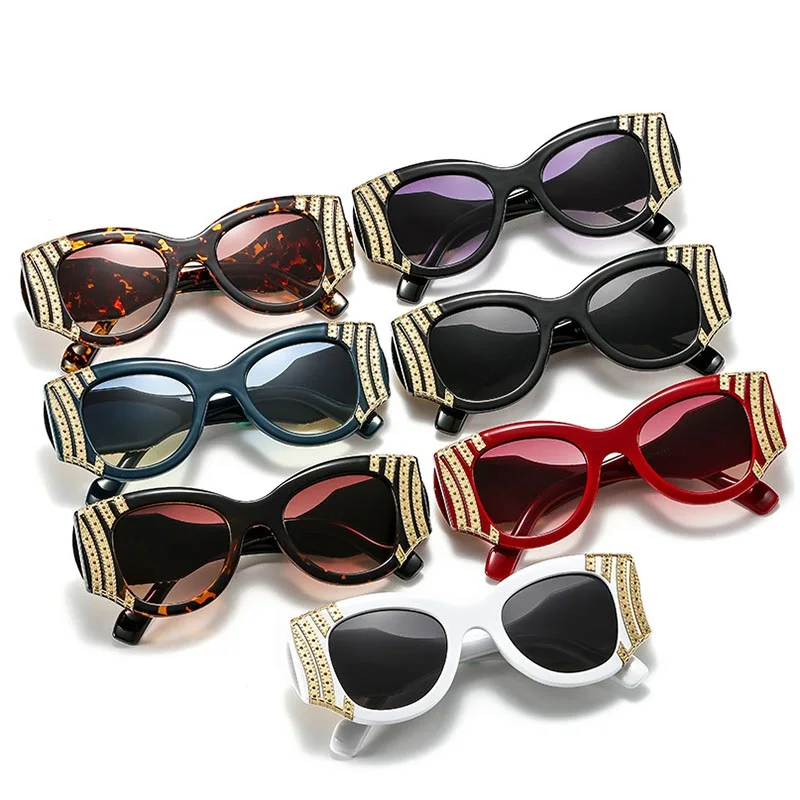 

Unisex Fashion Heavy Metal Sunshases Frame Women Round Sunglasses Vintage Brand Designer For Female Men Driving Sun Glasses Cool