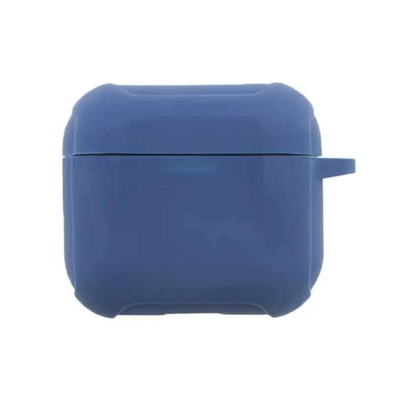 Противоскользящий силиконовый чехол для наушников защитный с карабином черепом