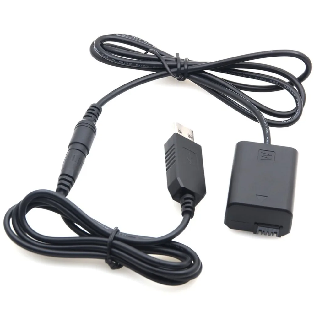 Адаптер питания NP FW50 пустышка батарея DC power Bank 5V 2A одиночный usb адаптер блок и