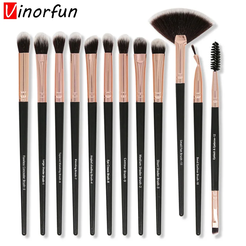 Набор кистей для макияжа набор из 12 нанесения пудры теней век основы румян