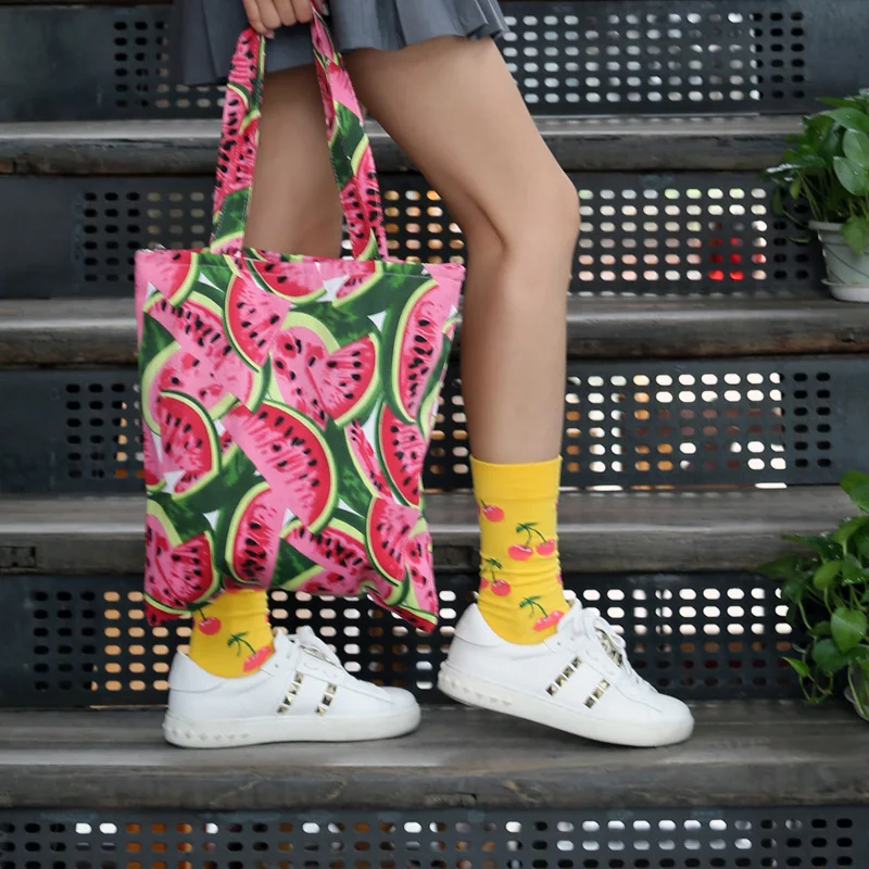 Lionzone женские личность счастливые носки фрукты цветы известный художественный