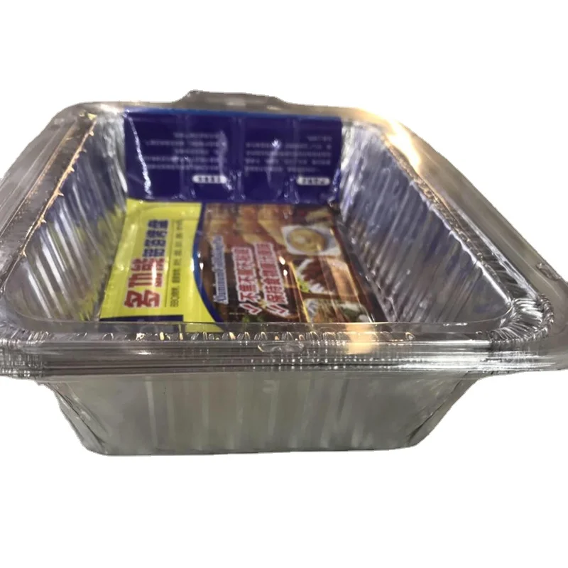 

Disposable aluminum tray square barbecue tray Small Rectangular Lunch Box Barbecue Packaged Food Package Kitchen Tools h2