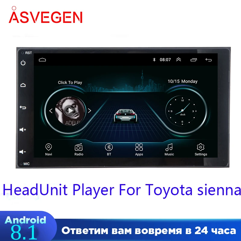 Автомобильный мультимедийный проигрыватель Andriod 10 дюймовый для Toyota sienna с GPS