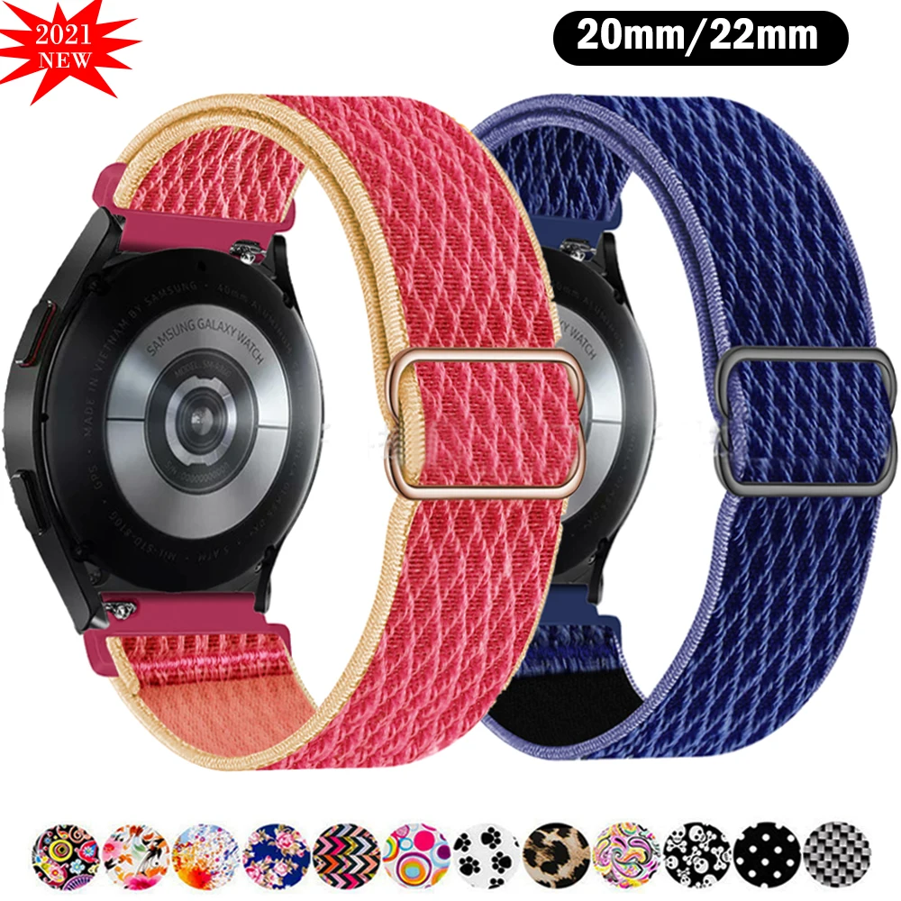 

20/22mm band For Samsung Galaxy watch 4 classic 46mm/42mm/Active 2 40mm/44mm correa Gear S3 bracelet Huawei GT 2-2e-3-pro strap