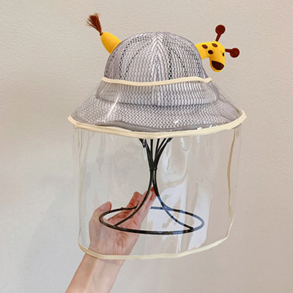 Ребенок мультфильм Жираф съемные защитные Дети анти-УФ козырек щит ведро шляпа