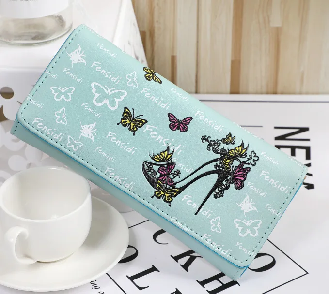 

Женский Длинный кошелек из искусственной кожи, модный мультяшный женский кошелек для монет, клатч для мобильного телефона, держатель для ка...