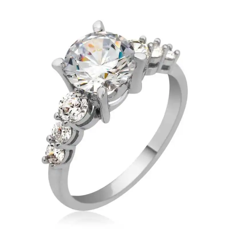 

Серебряное женское кольцо Silverlina с одним камнем