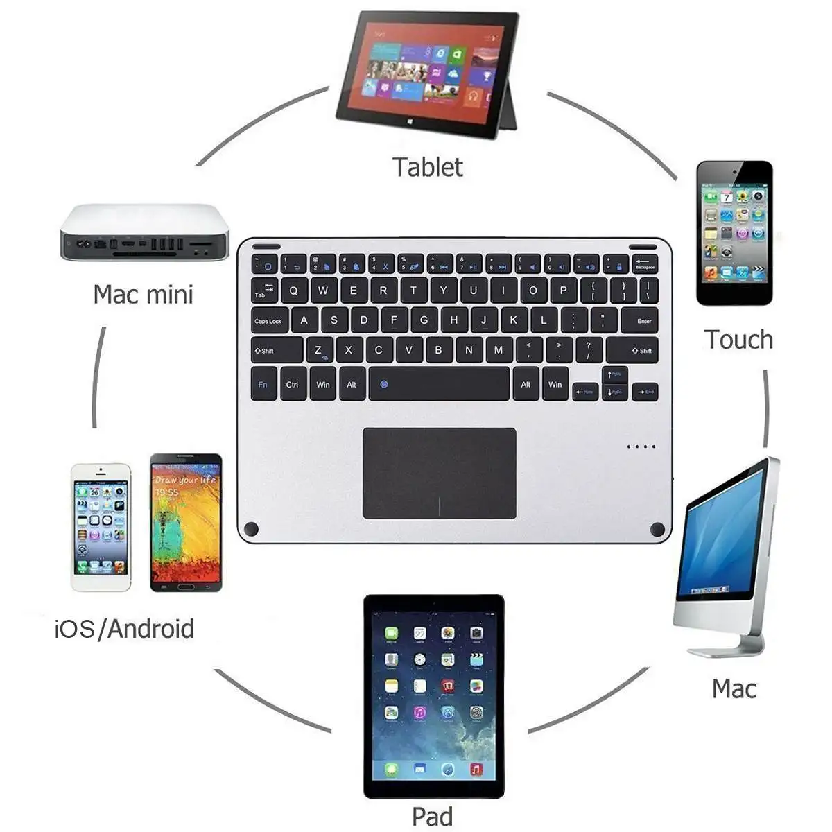 

TouchPad Keyboard for iPad 10.2 Keyboard Case for Apple iPad 9.7 2017 2018 Air 2 3 4 Pro 9.7 10.5 11 2018 2019 2020 8th