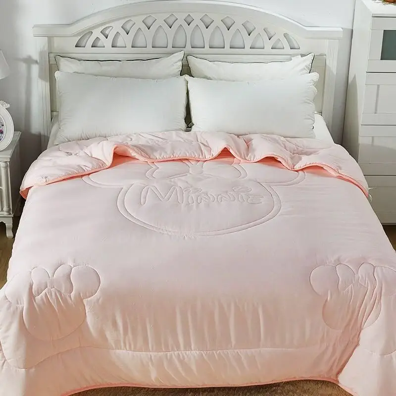 Осенне-зимнее стеганое одеяло с принтом Микки и Минни Маус