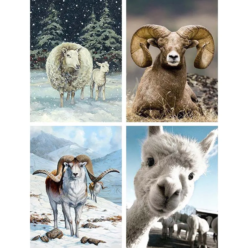 Алмазная 5D картина сделай сам Газель снежное поле вышивка крестиком мозаика из