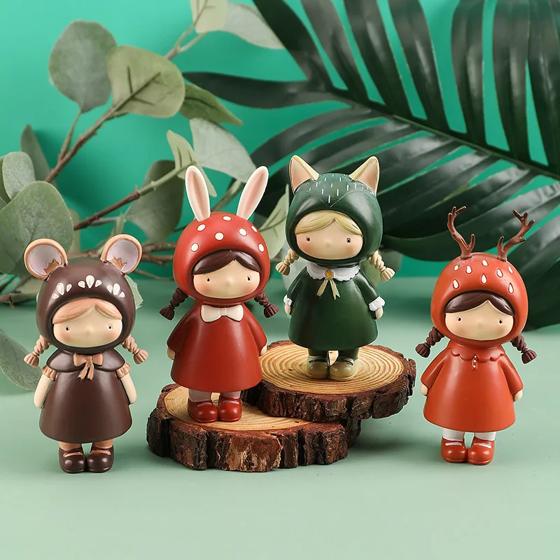 

Женская фигурка гриба, искусственная аниме-фигурка, подарочные игрушки, милое украшение из смолы, креативное украшение для дома, подарок дл...