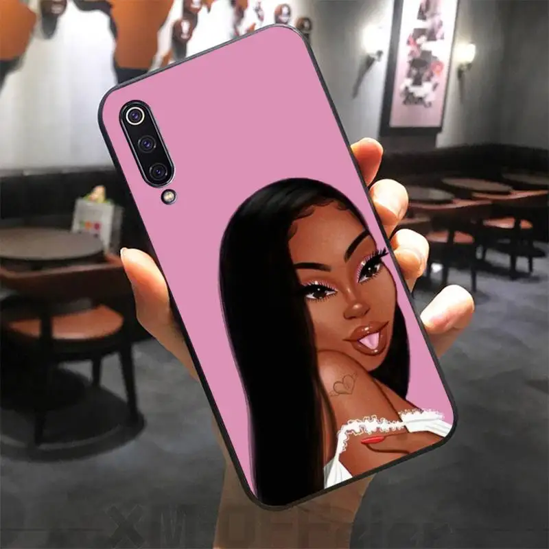 

Melanin Poppin Cartoon Phone Case For Xiaomi Note 10 Pro 9 Coque Silicone Cover For Redmi Note 9s 8 Pro Phone Case