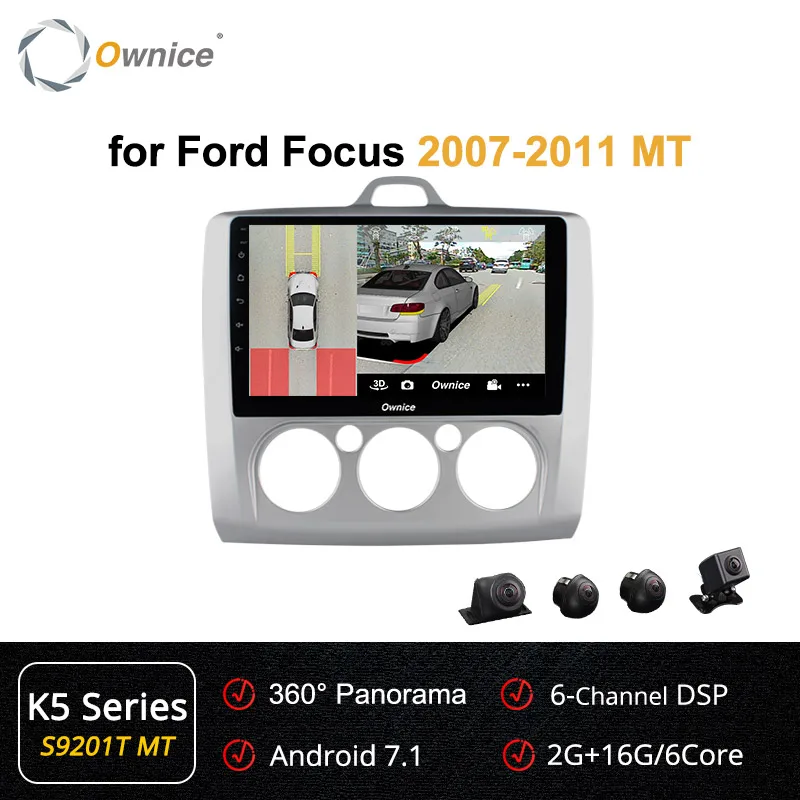 S9201-1 K5 Ownice K3 K5 K6 2DIN Android 8,1 Восьмиядерный автомобильный Радио dvd-плеер для Ford FOCUS 2007 2008 2009 2010 2011 Navi gps 4G LET DSP - Цвет: S9201-1 K5