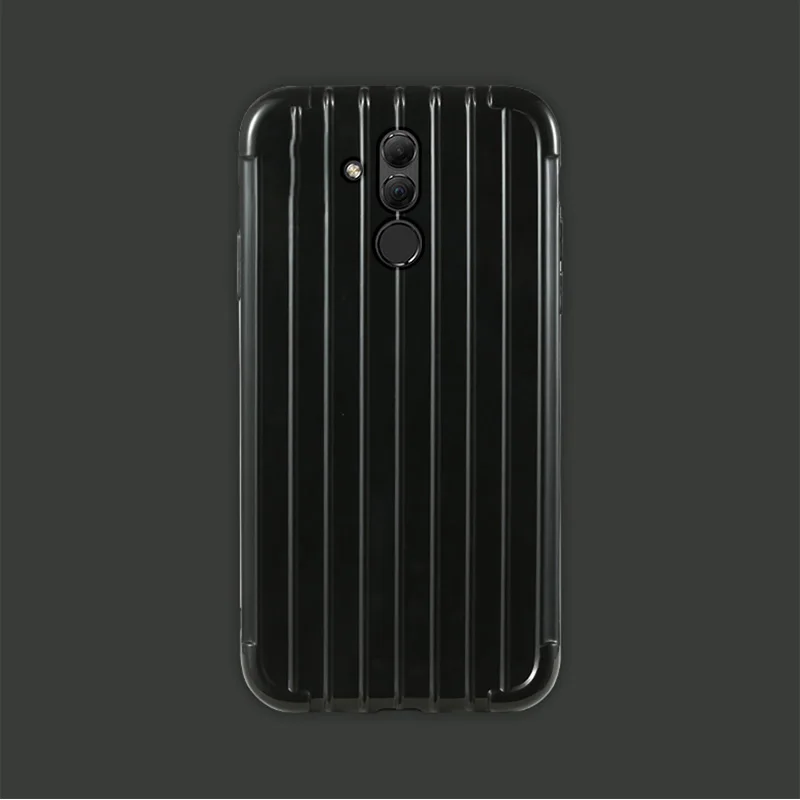 Black Роскошный багажный чехол для huawei mate 20 lite, Модный милый чехол, чехол для багажника из ТПУ, силиконовая задняя крышка для huawei mate 20 lite, чехол - Цвет: Black
