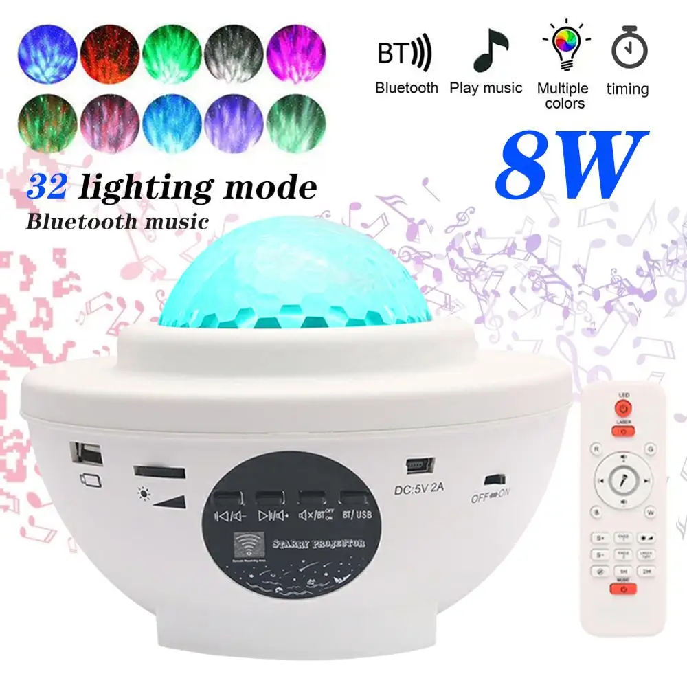 VKTECH светодиодный лазерный проектор светильник с пультом дистанционного