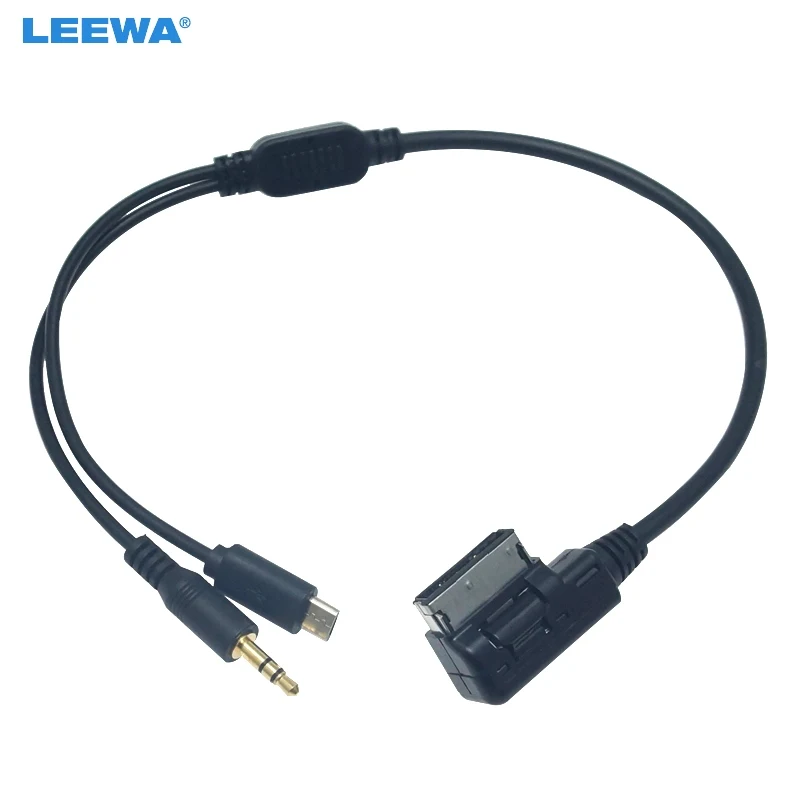 LEEWA 12 шт. автомобильный аудио музыкальный интерфейс AMI/MDI к 3 5 мм Micro USB AUX кабель для