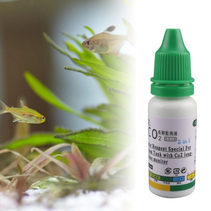 

15ml Aquarium CO2 Indicator Solution Monitor Fluid Glass Carbon Dioxide Checker