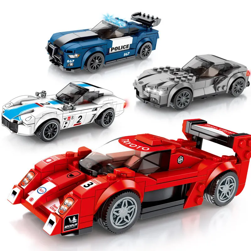 Without Original Box Creator Technic Metro 6R4 R5 Макси турбо Чемпион Супер гоночный автомобиль запчасти ралли строительные блоки наборы Кирпичи Детские комплекты MOC - Цвет: Without Original Box