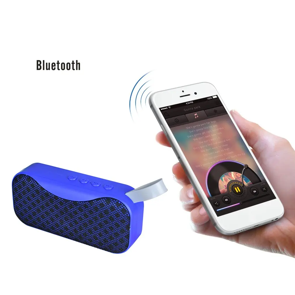 Беспроводной Bluetooth громкой динамик мини открытый Клеммник для сабвуфера-в карты динамик Поддержка FM передачи AUX вход