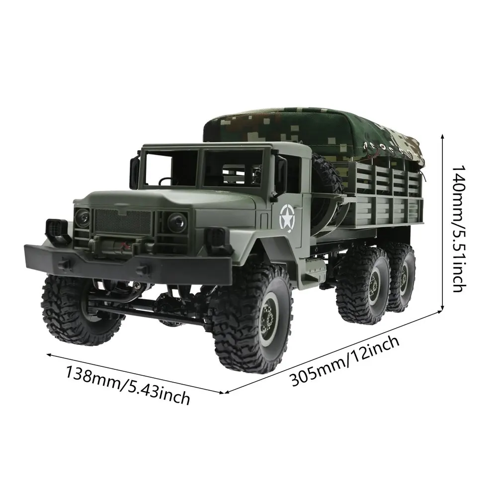 

Half Scale 2.4G Six Drive Cross Country Vehicle B16R-1 With Canvas Front Lights Birthday And Holiday Gift