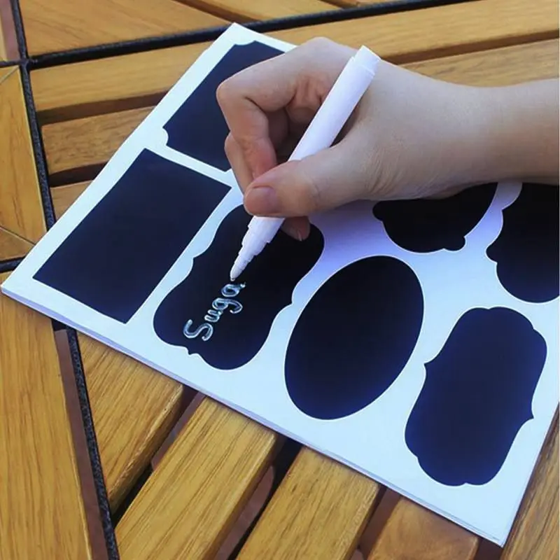 8 листов 64 шт. в наборе меловая доска для доски наклейки рукоделия кухонные банки