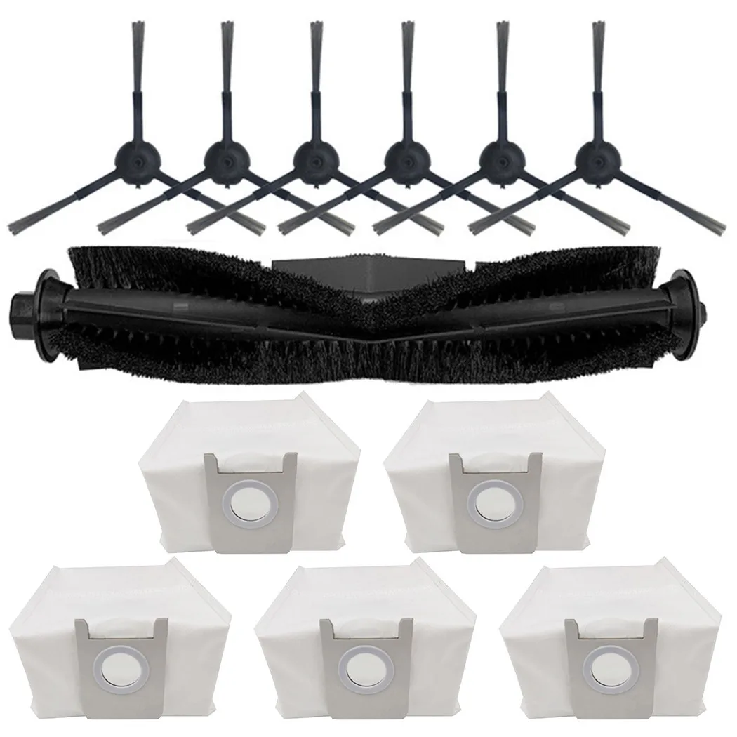

1*Roller Brush 5*Dust Bags 6*Side Brushes Main Brush Dust Bags Side Brush For Xiaomi ROIDMI EVE Plus Robot Vacuum Cleaner