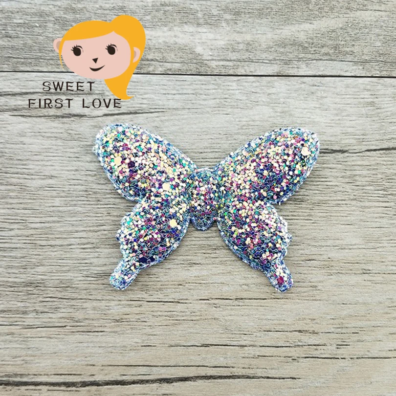 7 шт./лот милые аксессуары для волос с бабочками девочек ободки блестками
