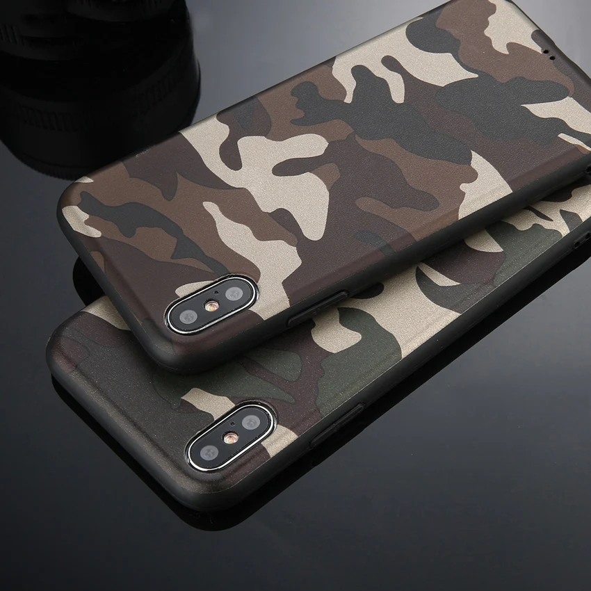 Army Green Camouflage Case For iPhone X 6 6S 7 8 Plus 11 Pro XR XS Max Soft TPU Silicon Phone Back Cover | Мобильные телефоны и