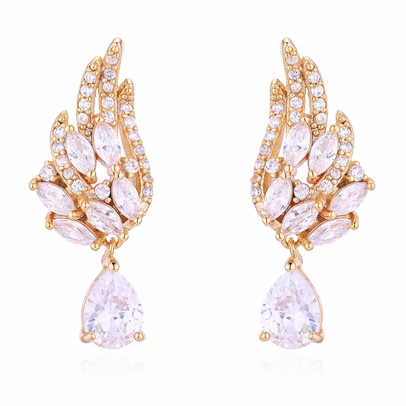 SHDEDE S925 Серебряные игольчатые серьги-Свадебные ювелирные изделия из классических