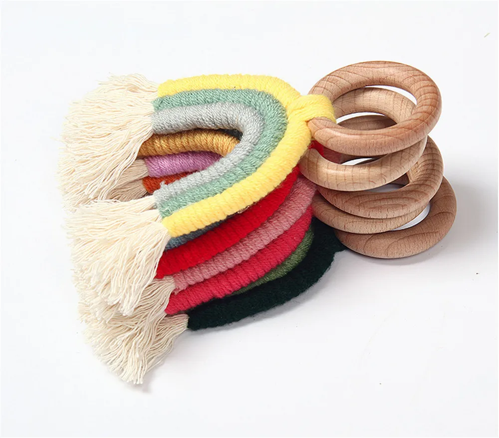 

Rainbow Wall Decor Handmade Woven Wall Hanging Art for Bedroom Baby Nursery Kids Room