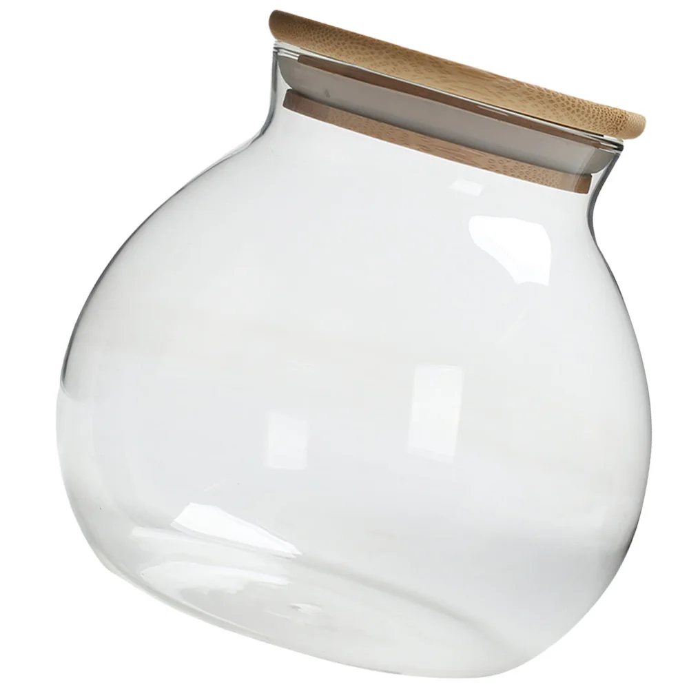 

1 Pc Storage Jar High Borosilicate Glass Sealing Can Tea Caddy (Transparent)
