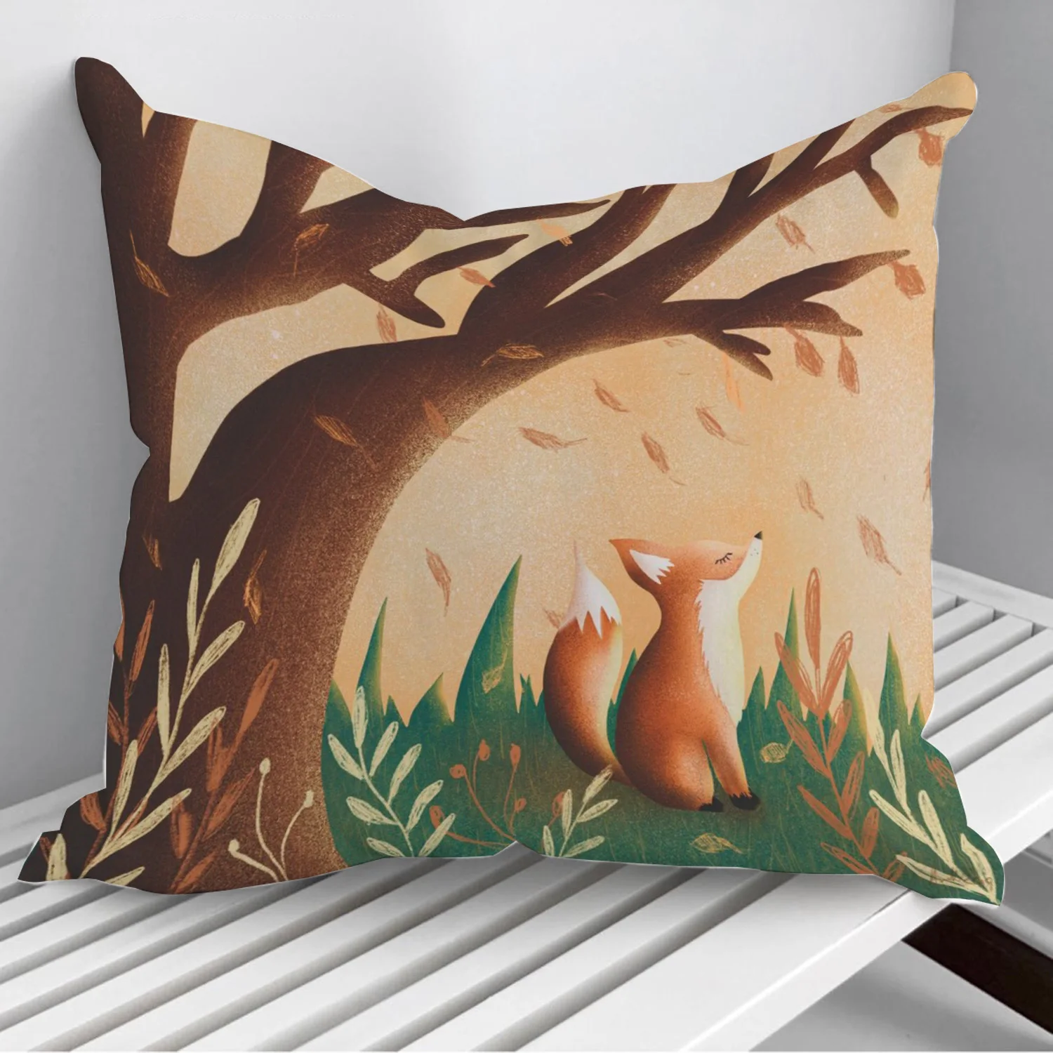 

Autumn fox Throw Pillows Cushion Cover On Sofa Home Decor 45*45cm 40*40cm Gift Pillowcase Cojines Dropshipping