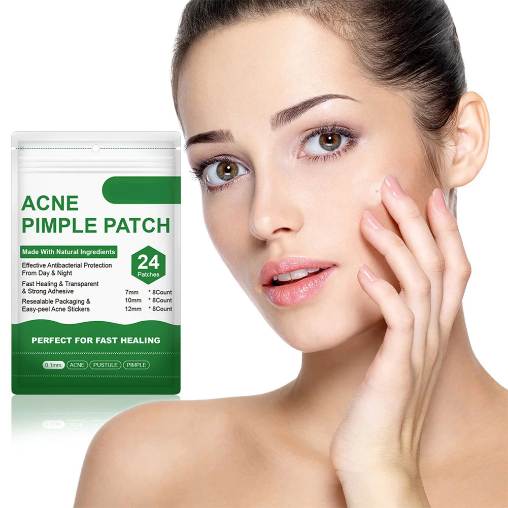 24pcs/bag Acne Pimple Patch 0.1mm Hydrophilic Colloidal Transparency Face Mask Treatment Sticker Skin Care Daily Use - купить по