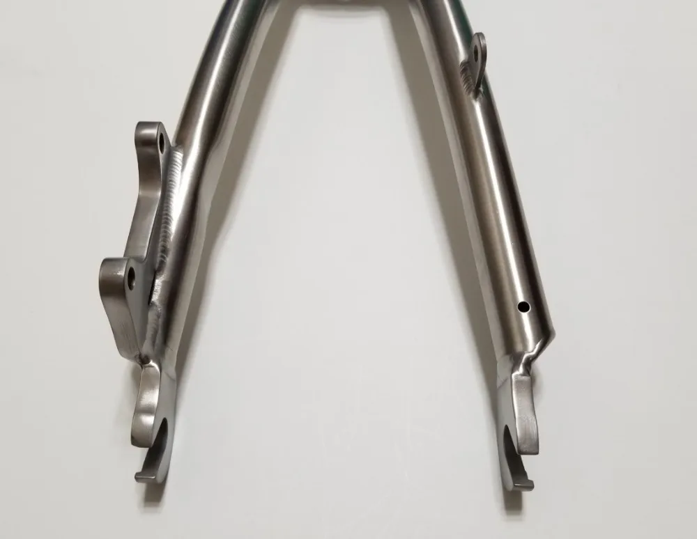Титановая задняя треугольная вилка для велосипеда Brompton шириной 135 мм и передней вилкой для дискового разрыва шириной 100 мм