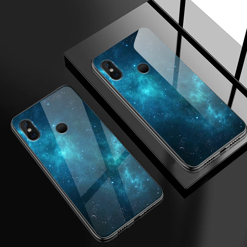 W190 Закаленное стекло чехол для Xiaomi 6X5X8 9 SE A1 A2 Lite TPU чехол для телефона Redmi Note 4x 5A 6 7 Pro Prime противоударный жесткий чехол - Цвет: W190