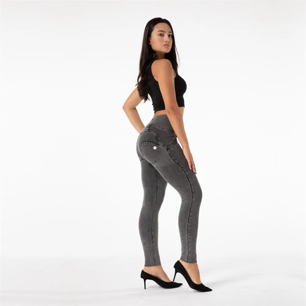 Melody high waist stretchable jeans straight leg grey skinny jeans grey stretch jeans womens strong shapewear