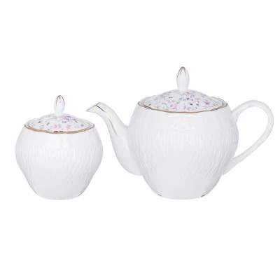 MILLIMI Пастораль Набор чайный 14 пр. чашка 250мл чайник 900мл сахарница 280 мл кост. фрф |