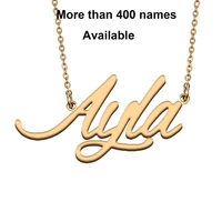 cursive initial letters name necklace for ayla birthday party christmas new year graduation wedding valentine day gift
