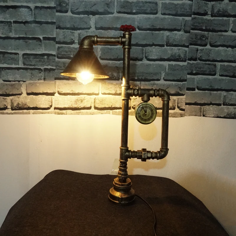 Креативная индустриальная ветровая настольная лампа прикроватная Спальня