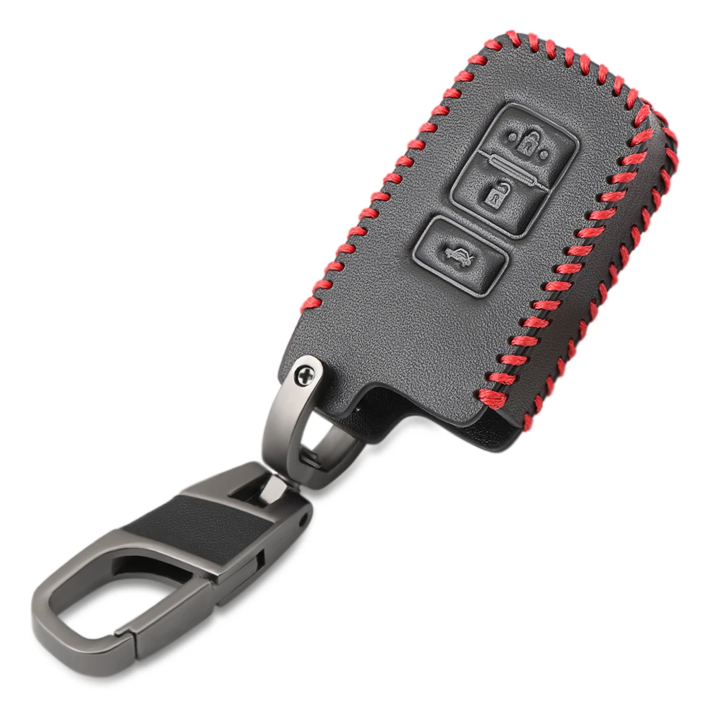 Автомобильный держатель для ключей с дистанционным управлением 3 кнопки кожаный