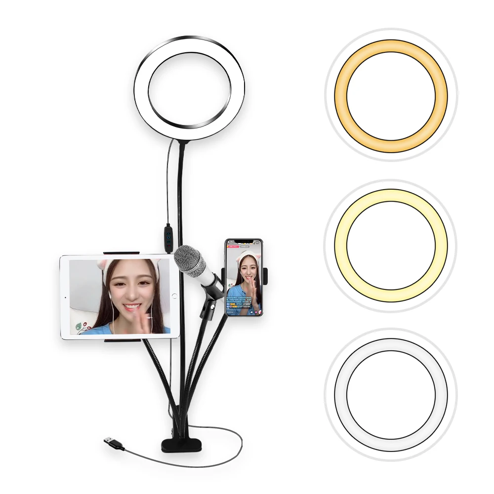 Кольцевая подсветка для видеосъемки светильник диаметром 8 дюймов CRI 90 с