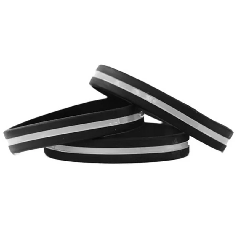 1 шт. США американский Тонкий серебряный тон серые линии браслеты тонкие